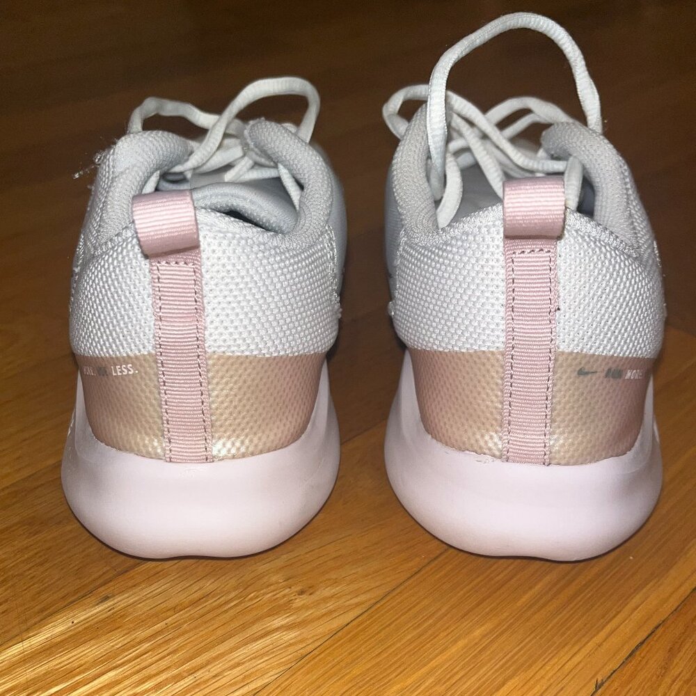 Nike Women's Flex running sneakers White rose gold/pink trainers 9.5 EUC - Picture 5 of 8